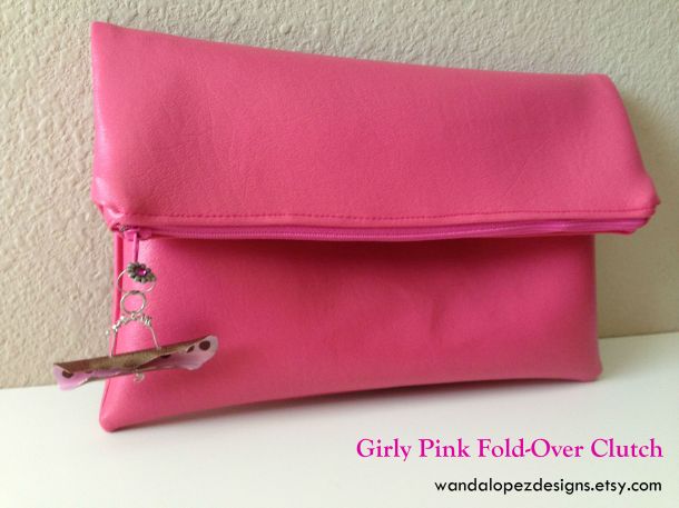 Girly-Pink-Foldover-Clutch-wanda-lopez-designs